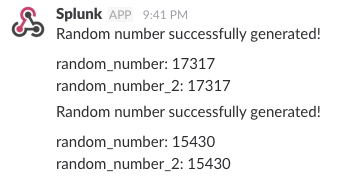 Slack alert with log values