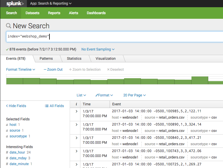 splunk tstats command