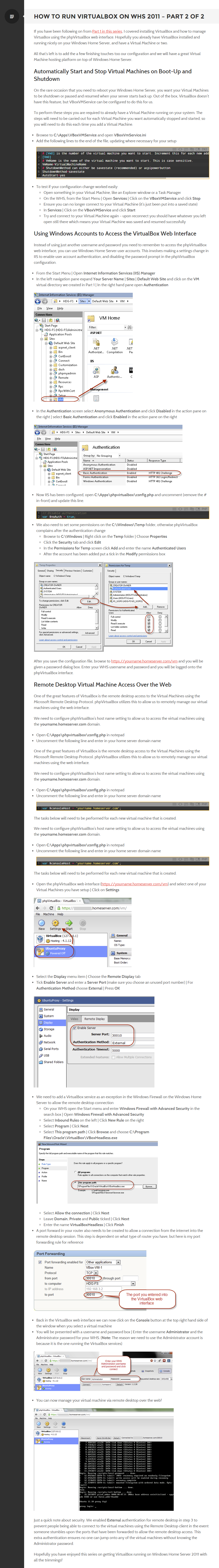 How To Run VirtualBox on WHS 2001 - Part 2