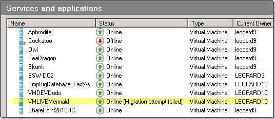 Failed Hyper-V Migration Attempt