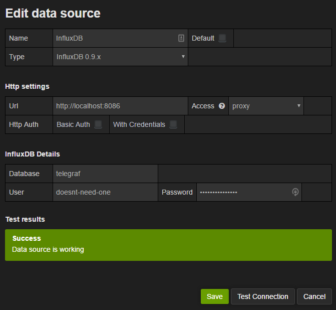 Configure Grafana Data Source