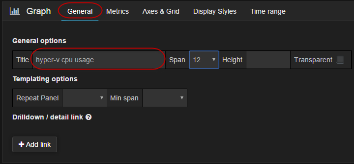 Configure Grafana Graph Name