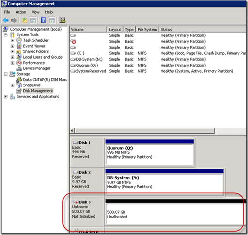 LUN Attached as Un-formatted Volume