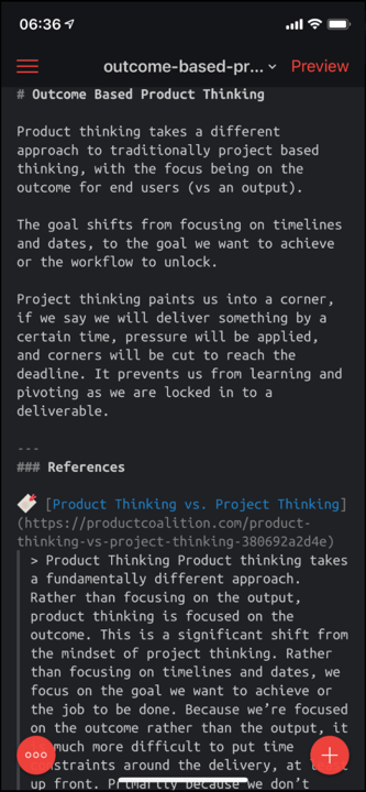 1Writer iOS App Interface