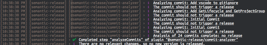 Semantic Release No Change