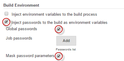 Jenkins Inject Passwords as Environment Variables